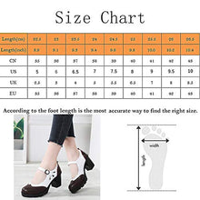 Load image into Gallery viewer, STMYH Women's Wedges Dress Platform High Heels Dermis Wingtip Cutout Lace Retro Fashion Pump Shoes (Numeric, Brown and White, Numeric_8)