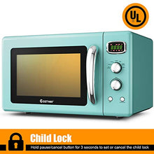 Load image into Gallery viewer, COSTWAY Retro Countertop Microwave Oven, 0.9Cu.ft, 900W Microwave Oven, with 5 Micro Power, Defrost & Auto Cooking Function, LED Display, Glass Turntable and Viewing Window, Child Lock