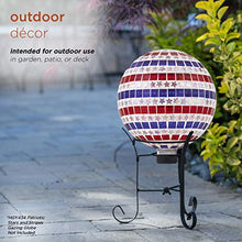 Load image into Gallery viewer, Alpine Corporation 10" Tall Indoor/Outdoor Glass Gazing Globe Metal Stand, Black