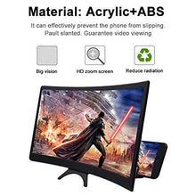 Load image into Gallery viewer, GLISTON 12'' 3D Phone Screen Enlarger, Curved Screen Magnifier for Cell Phone, HD Screen Amplifier, Folding Screen Magnifier for Movies, Videos, Gaming