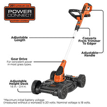 Load image into Gallery viewer, BLACK+DECKER 3-in-1 Lawn Mower, String Trimmer and Edger, 12-Inch, Cordless (MTC220)