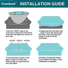 Load image into Gallery viewer, Granbest High Stretch Couch Cover 1-Piece Stylish Sofa Covers for 3 Cushion Couch Jacquard Sofa Slipcover Living Room Furniture Protector for Dogs Pets (Large, Chocolate)