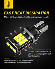 Load image into Gallery viewer, AUXITO 912 921 LED Bulb for Backup Light Reverse Lights High Power 2835 15-SMD Chipsets Error Free T15 906 922 W16W Bulbs, 6000K White (Upgraded, Pack of 2)