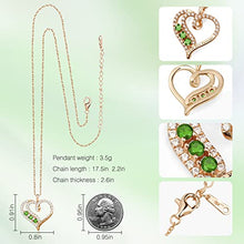 Load image into Gallery viewer, YOHOYO Forever Love Heart Pendant May Emerald Necklaces for Women with Birthstones Zirconia Jewelry Christmas Birthday Valentine Day Gift for Women Mom Her Girlfriend Girls Sister