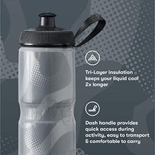 Load image into Gallery viewer, Polar Bottle Sport Insulated Water Bottle - BPA-Free, Sport & Bike Squeeze Bottle with Handle (Contender - Charcoal & Silver, 24 oz)