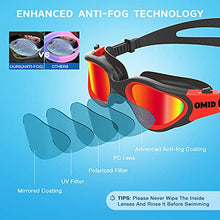 Load image into Gallery viewer, Kids Swim Goggles, OMID 2 Packs P2 Comfortable Polarized Unisex-child Swimming Goggles, Anti-Fog No Leaking Swim Goggles for Children with UV Protection Age 6-14 (Green Silver+Black Blue)