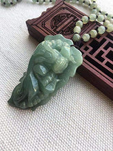 Load image into Gallery viewer, Natural Hand Carving Emerald handmade Men Women Green jade Pendant Necklace jade gift Jadite