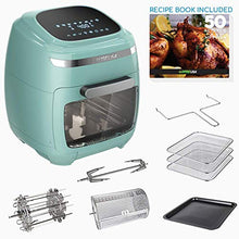 Load image into Gallery viewer, GoWISE USA GW77723 11.6-Quart Air Fryer Toaster Oven with Rotisserie & Dehydrator + 50 Recipes, Vibe Mint