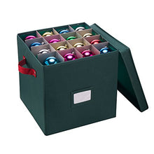 Load image into Gallery viewer, Elf Stor Ornament Storage Chest with Dividers - Holds 64 Balls, Green