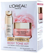 Load image into Gallery viewer, L'Oreal Paris Skin Care Giftable Kit with Age Perfect Rosy Tone Face Moisturizer and Eye Renewal Eye Cream, 1 Kit