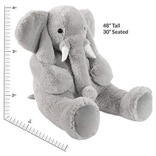 Load image into Gallery viewer, Vermont Teddy Bear Giant Elephant Stuffed Animal - Giant Stuffed Animals, 4 Foot
