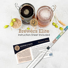 Load image into Gallery viewer, Brewer's Elite Hydrometer & Test Jar - for Home Brew Beer, Wine, Mead and Kombucha - Deluxe Triple Scale Set, Hardcase and Cloth - Specific Gravity ABV Tester