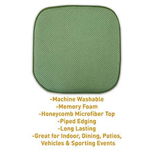 Load image into Gallery viewer, 4 Pack Memory Foam Honeycomb Nonslip Back 16" x16" Chair/Seat Cushion Pad