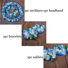 Load image into Gallery viewer, Udalyn Hawaiian Luau Flower Leis Jumbo Necklaces Bracelets Headband Anklets Set 6-7 Pack