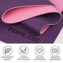 Load image into Gallery viewer, TOPLUS Yoga Mat - Upgraded Yoga Mat Eco Friendly Non-Slip Exercise & Fitness Mat with Carrying Strap, Workout Mat for All Type of Yoga, Pilates(1/4 inch-1/8 inch)