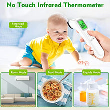 Load image into Gallery viewer, Forehead Thermometer for Fever, Digital Medical Infrared Thermometer for Baby, Kids and Adults, Non-Contact Temporal Thermometer with Instant Accurate Reading, Fever Alarm and Memory Function