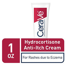 Load image into Gallery viewer, CeraVe Hydrocortisone Cream 1% | Anti-Itch Cream with Temporarily Relief from Rashes with Eczema-Prone & Dry Skin | Itch Relief Cream | Fragrance Free | 1 Ounce