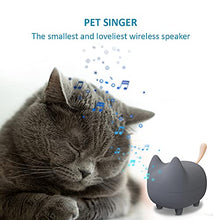 Load image into Gallery viewer, GINGO Portable Bluetooth Speaker, Mini Wireless Speakers with Clarity Stereo, Built-in Mic, Super Bass, Powerful Rich Room-Filling Sound, Cute Pet Mini Bluetooth Speaker Subwoofer (1-Gray)