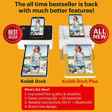 Load image into Gallery viewer, Kodak Dock Plus Portable Instant Photo Printer, Compatible with iOS, Android and Bluetooth DevicesFull Color Real Photo (4”x6”), 4Pass & Lamination Process, Premiun Quality - Convenient and Practical