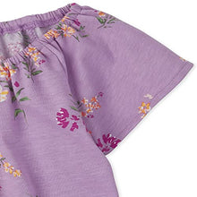 Load image into Gallery viewer, The Children's Place Baby Toddler Girl Short Sleeve Floral Print Knit Flutter Jumpsuit, LT Grape, 6-9 Months