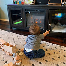 Load image into Gallery viewer, e-Flame USA Montana Electric Fireplace Stove TV Stand - 58"x24" - Walnut Espresso Finish