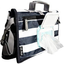 Load image into Gallery viewer, play-go Quick Wipes Portable Changing Pad, Foldable Diaper Mat, Waterproof Changing Station for Newborn Babies Infants Toddlers (Blue/Gray)