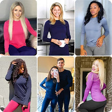 Load image into Gallery viewer, Thermajane Thermal Shirts for Women Long Sleeve Winter Tops Thermal Undershirt for Women (White, X-Large)