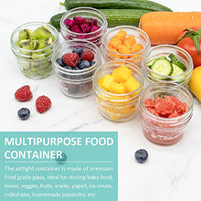 Load image into Gallery viewer, Glass Baby Food Storage Containers Set of 12, Leakproof 4 oz Glass Baby Food Jars with Lids & Marker, Reusable Small Glass Baby Food Containers for Infant & Baby, Freezer, Microwave & Dishwasher Safe
