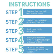 Load image into Gallery viewer, Dry Erase Whiteboard Wall Decal Sticker – 36 x 72 Inch Large Self-Adhesive, Removable, Residue Free Contact Paper for Kids, Home, and Office – Marker & Eraser Included