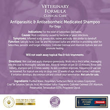 Load image into Gallery viewer, Veterinary Formula Clinical Care Antiparasitic & Antiseborrheic Medicated Dog Shampoo, 16 oz – Paraben, Dye, Soap Free – Hydrating and Antifungal Shampoo for Dogs, White