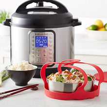 Load image into Gallery viewer, Instant Pot Lid and Removable Official Round Cook/Bake Pan with Lid & Removable Base, 7-inch, 32 ounce capacity, Red