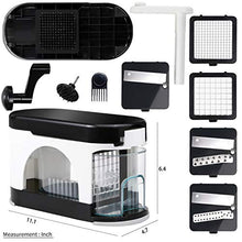 Load image into Gallery viewer, EASACE Mandoline Slicer Spiralizer Vegetable Chopper Dicer Onion Chopper with Container Pro Multi Vegetable Fruit Chopper Kitchen Peeler Cutter Slicer Dicer Cutter 5 Blades