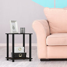 Load image into Gallery viewer, FURINNO Simplistic End Table, Columbia Walnut/Black