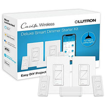 Load image into Gallery viewer, Lutron P-BDG-PKG2W-A Wireless Deluxe Dimmer Bridge Caseta Smart Start Kit, White, 2 Count