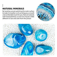 Load image into Gallery viewer, BTEOBFY Blue Agate Palm Stones,Warm&Air Blue Lace Stone, Natural Healing Crystal Therapy Worry Stones for Meditation Chakra Balancing Collection, Irregular Shape