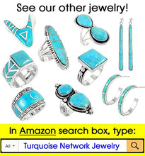 Load image into Gallery viewer, Turquoise Earrings in Sterling Silver & Genuine Turquoise (2.5" Long)
