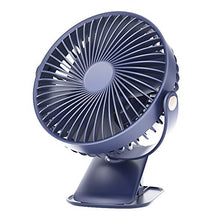 Load image into Gallery viewer, 4000mAh Battery Operated Clip On Fan 3 Speeds Ultra Quiet 360°Adjustable USB Fan Sturdy Clamp Portable for Outdoor Camper or Indoor Gym Treadmill Personal Office Desk, Last 30 hrs, 7-Inch