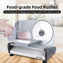 Load image into Gallery viewer, Meat Slicer Electric Deli Food Slicer with Child Lock Protection, Removable 7.5’’ Stainless Steel Blade and Food Carriage, Adjustable Thickness Food Slicer Machine for Meat, Cheese, Bread(150W)