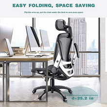 Load image into Gallery viewer, Gabrylly Ergonomic Mesh Office Chair, High Back Desk Chair - Adjustable Headrest with Flip-Up Arms, Tilt Function, Lumbar Support and PU Wheels, Swivel Computer Task Chair