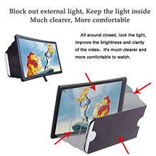 Load image into Gallery viewer, Mobile Phone Screen Magnifier Amplifier,Anzhee 2020 Newest Design 8" Curved 3D HD Anti-Blue Light Adjustable Foldable Cell Phone Screen Enlarger Compatible for iPhone Samsung & All Smart-Phone Video