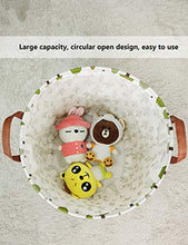 Load image into Gallery viewer, QUEENLALA Large Storage Basket,Laundry Hamper/Bathroom/Home Decor/Collapsible Round Storage Bin,Boys and Girls Hamper/Boxes/Clothing(Green Forest)