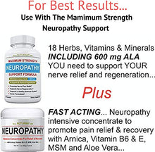 Load image into Gallery viewer, Neuropathy Nerve Pain Relief Cream - Maximum Strength Relief Cream for Feet, Hands, Legs, Toes Pain Reliever, Large 3 oz Ultra Strength Arnica, MSM, Menthol, Soothing, Fast-Acting Anti-Inflammatory