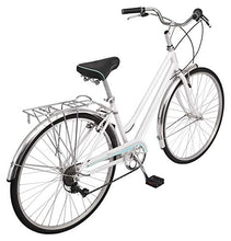 Load image into Gallery viewer, Schwinn Wayfarer Adult Bike Hybrid Retro-Styled Cruiser, 16-Inch/Small Steel Step-Through Frame, 7-Speed Drivetrain, Rear Rack, 700C Wheels, White