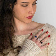 Load image into Gallery viewer, 925 Sterling Silver Natural Rose Quartz Ring - Vintage Style October Libra Birthstone Pink Gemstone Sizable Ring - Classic Handmade Jewelry Gift For Her - Adjustable Dainty Boho Ring - Gift For Women