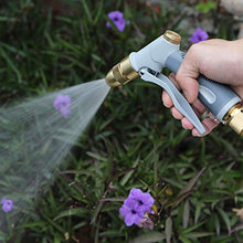 Load image into Gallery viewer, HOMY Garden Hose Nozzle, Heavy Duty Metal in Zinc Alloy Body with Full Brass Nozzle & ABS Plastic with Rubber Coating, High Pressure Metal Water Spray Gun,Best for Watering,Washing(Gray Color)
