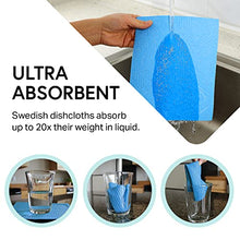 Load image into Gallery viewer, Swedish Wholesale Swedish Dish Cloths - 10 Pack Reusable, Absorbent Hand Towels for Kitchen, Counters & Washing Dishes - Cellulose Sponge Cloth - Eco Friendly Gifts - Assorted