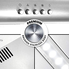 Load image into Gallery viewer, Cosmo COS-5MU30 30 in. Under Cabinet Range Hood Ductless Convertible Duct, Slim Kitchen Stove Vent with, 3 Speed Exhaust Fan, Reusable Filter and LED Lights in Stainless Steel, 30 inch
