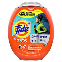 Load image into Gallery viewer, Tide PODS 4 in 1 Febreze Sport Odor Defense, Laundry Detergent Soap PODS, High Efficiency (HE), 73 Count