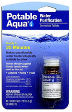 Load image into Gallery viewer, Potable Aqua Water Purification Germicidal Tablets - for Hiking, Camping, and Emergency Drinking Water (10.Pack)