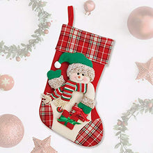 Load image into Gallery viewer, Yecence Christmas Stockings Large 3 Pcs Set 19" 3D Style Santa Snowman Reindeer Character for Xmas Classic Decoration Fireplace Hanging Ornaments Holiday Décor